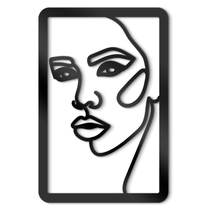 Διακόσμηση Τοίχου - πίνακες 3D - Girl Face