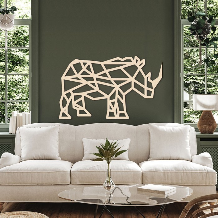Μοντέρνοι πίνακες 3D Polygonal rhino