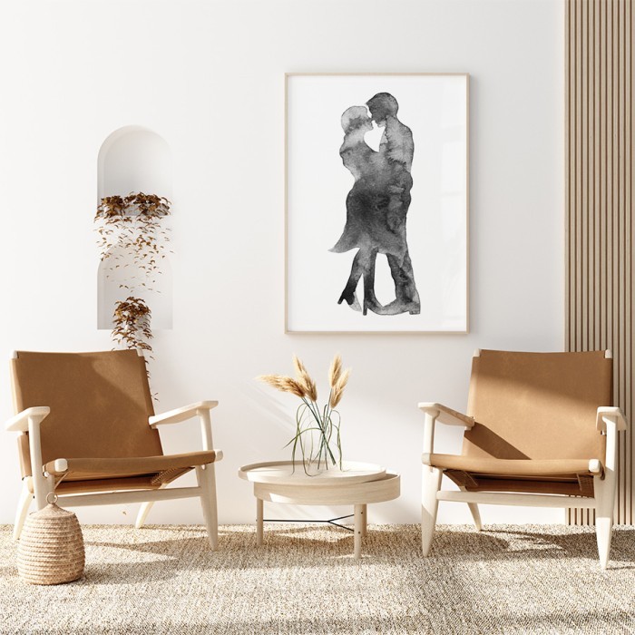 Αφίσα-Poster Ερωτευμένο ζευγάρι με κορνίζα 