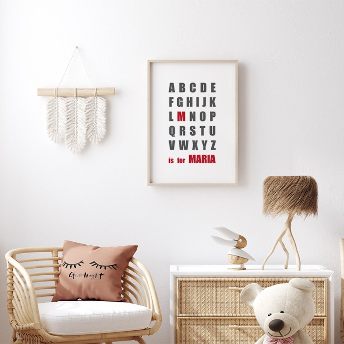 Αφίσα Poster Αγγλική αλφάβητος για παιδικό δωμάτιο 