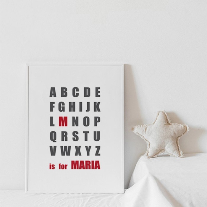 Αφίσα Poster Αγγλική αλφάβητος με κορνίζα