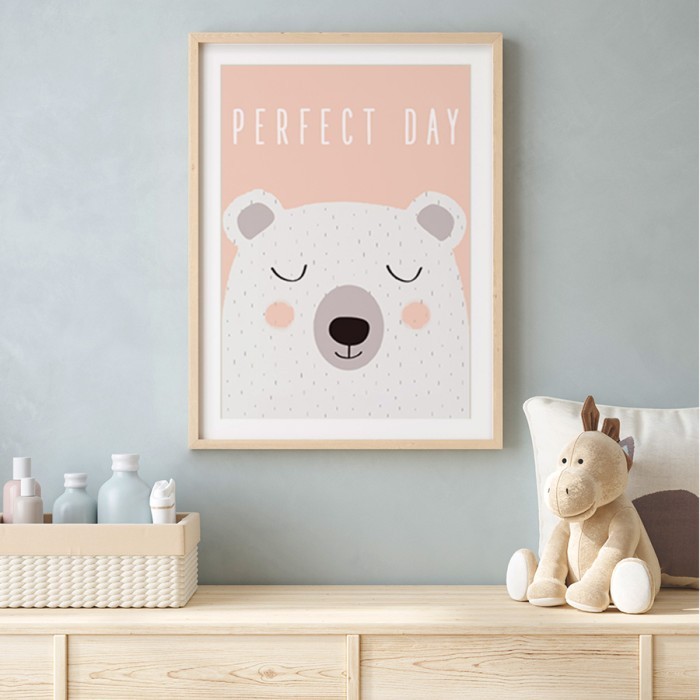Αφίσα Poster Αρκούδα με κορνίζα