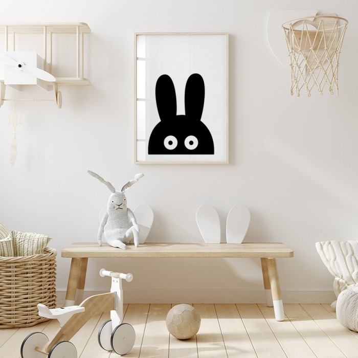 Αφίσα Poster Black Rabbit για παιδικό δωμάτιο 