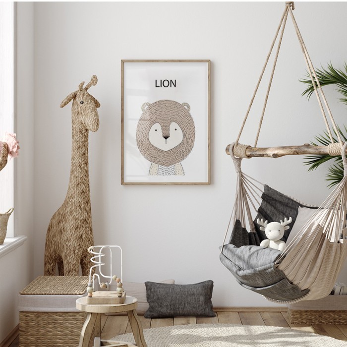 Αφίσα Poster Lion για παιδικό δωμάτιο 