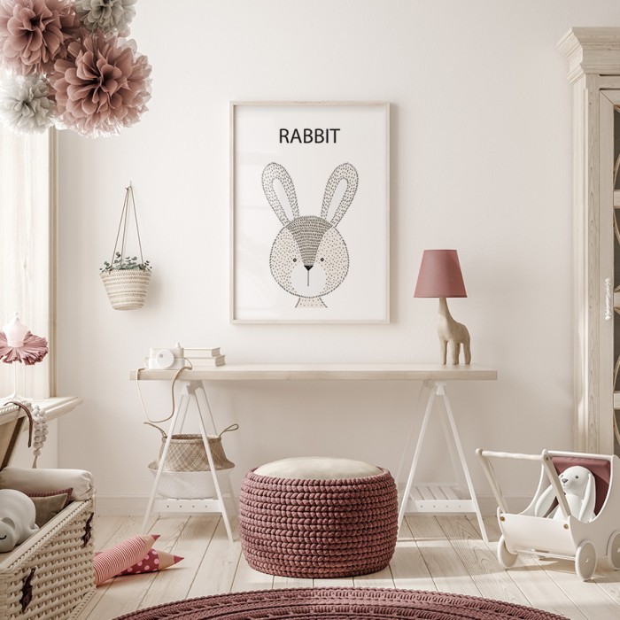 Αφίσα Poster Rabbit για παιδικό δωμάτιο 