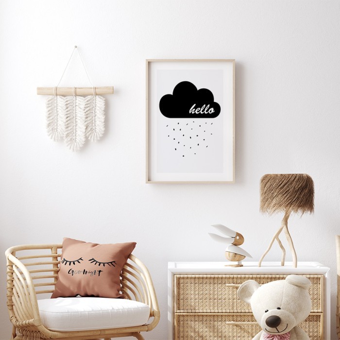 Αφίσα Poster Μαύρο Σύννεφο για παιδικό δωμάτιο 