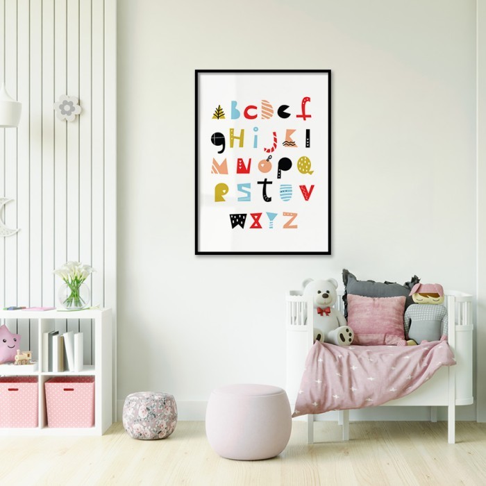 Αφίσα Poster Πολύχρωμο αγγλικό αλφάβητο για παιδικό δωμάτιο 