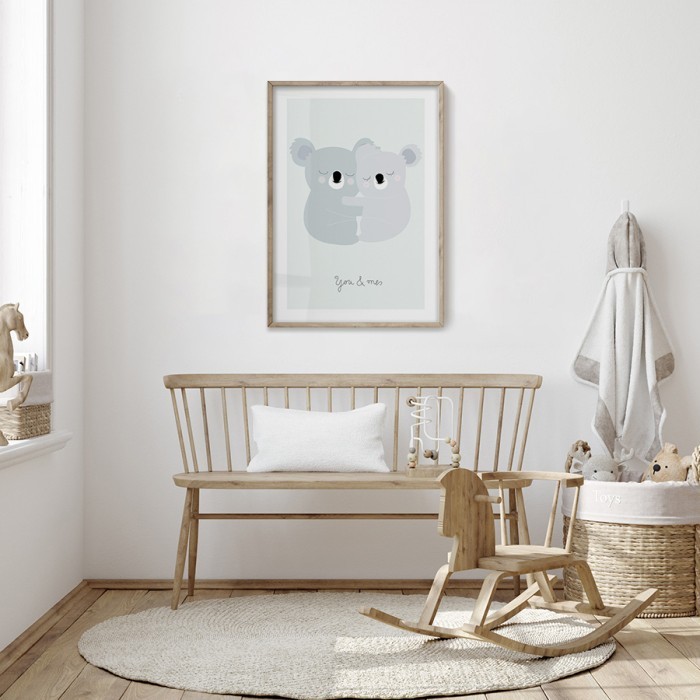 Αφίσα Poster Ερωτευμένα Κοάλα για βρεφικό δωμάτιο