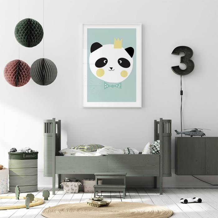 Αφίσα Poster King panda για παιδικό δωμάτιο 