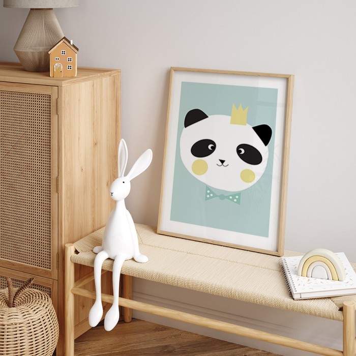 Αφίσα Poster King panda με κορνίζα