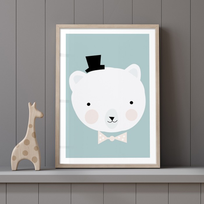 Αφίσα Poster Mr Bear με κορνίζα