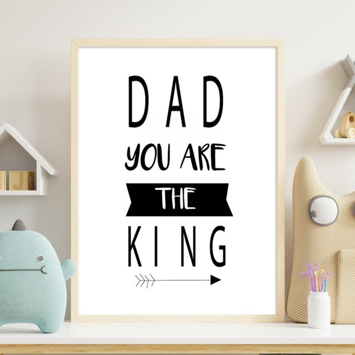 Αφίσα Poster Dad: You are the king με κορνίζα