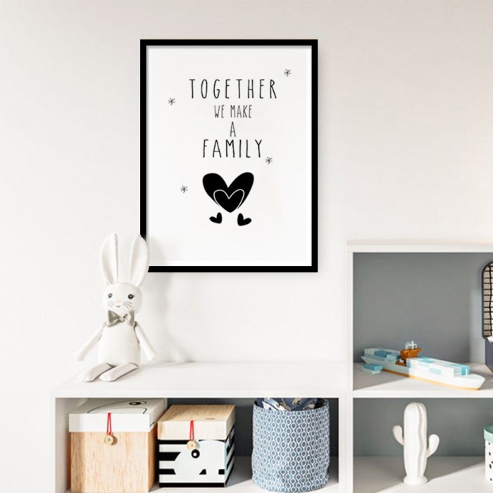 Αφίσα Poster Together we make family για παιδικό δωμάτιο 