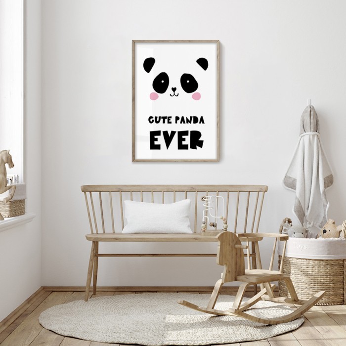 Αφίσα Poster Cute panda ever για παιδικό δωμάτιο 