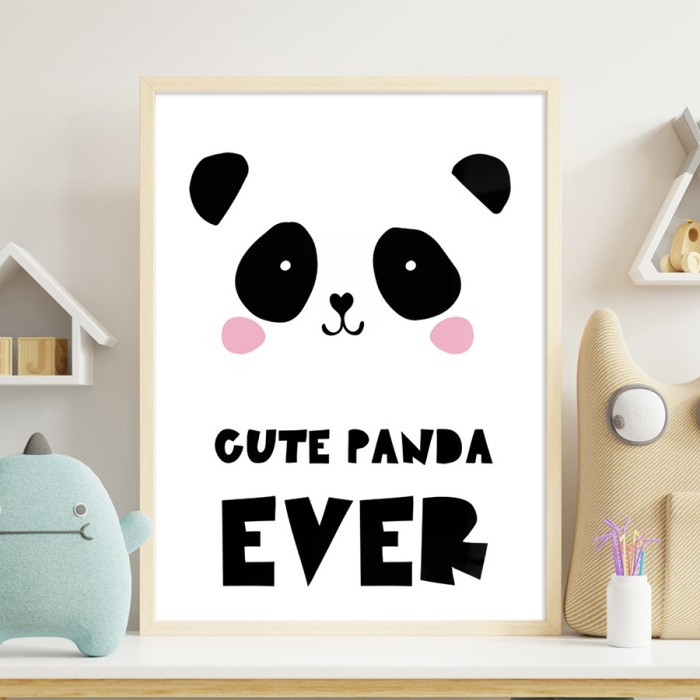 Αφίσα Poster Cute panda ever με κορνίζα
