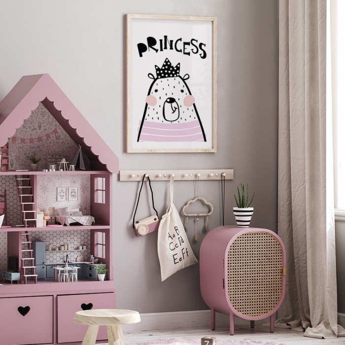 Αφίσα Poster Seal: princess για παιδικό δωμάτιο 