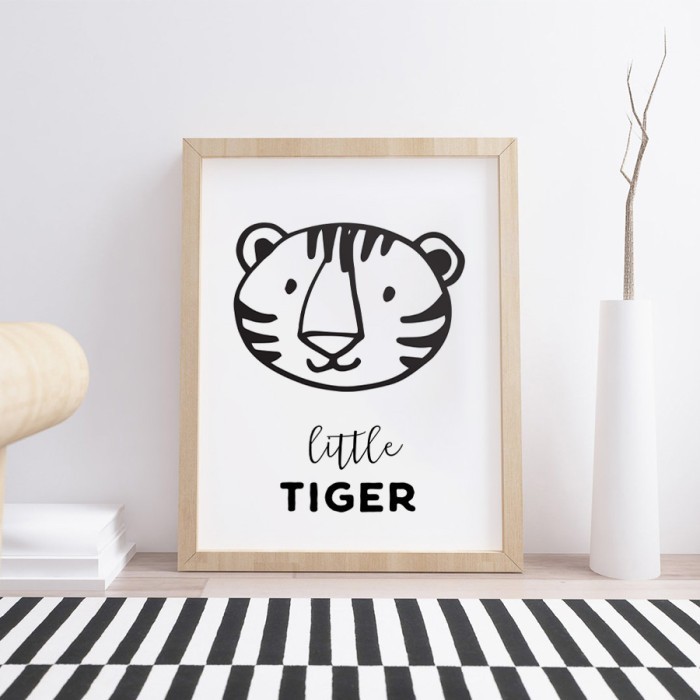 Αφίσα Poster Little tiger με κορνίζα