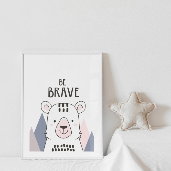 Αφίσα Poster Γενναίο αρκουδάκι με κορνίζα