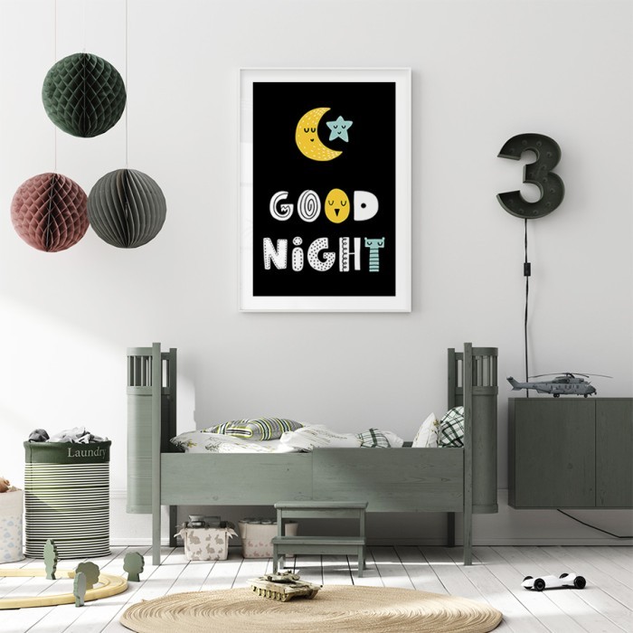 Αφίσα Poster Good Night για παιδικό δωμάτιο 