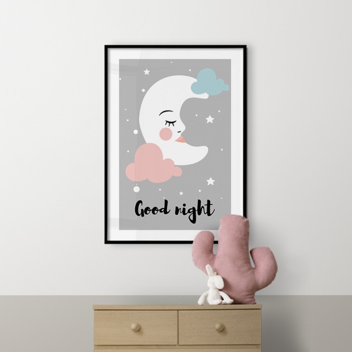 Αφίσα Poster Beautiful moon με κορνίζα