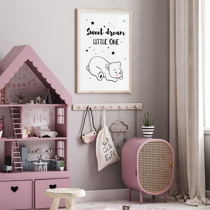 Αφίσα Poster Μικρό αρκουδάκι για παιδικό δωμάτιο 