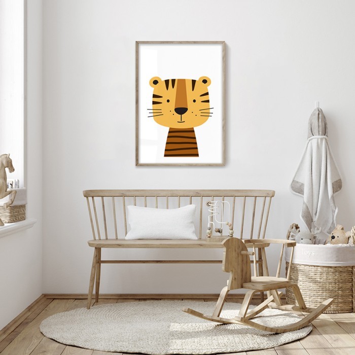 Αφίσα Poster Χαριτωμένη τίγρης για βρεφικό δωμάτιο