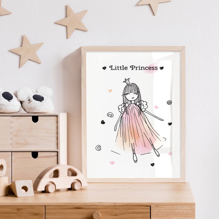 Αφίσα Poster Μικρή πριγκίπισσα με κορνίζα