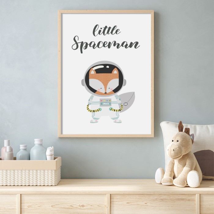 Αφίσα Poster Fox Little Spaceman με κορνίζα