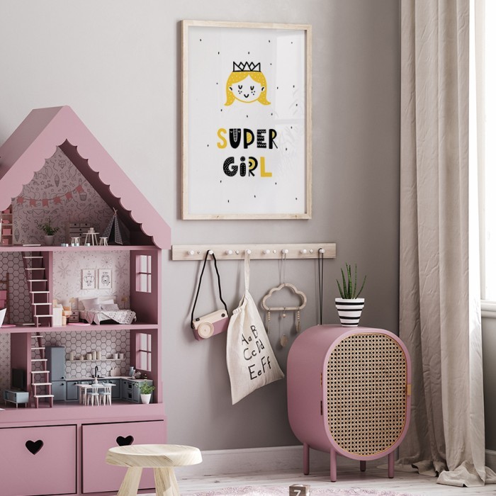 Αφίσα Poster Super Girl για παιδικό δωμάτιο 