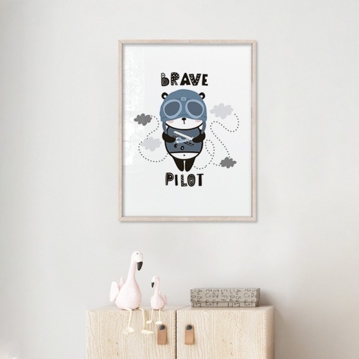 Αφίσα Poster Brave pilot με κορνίζα