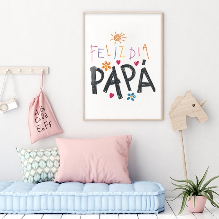 Αφίσα Poster Feliz dia papa για παιδικό δωμάτιο 