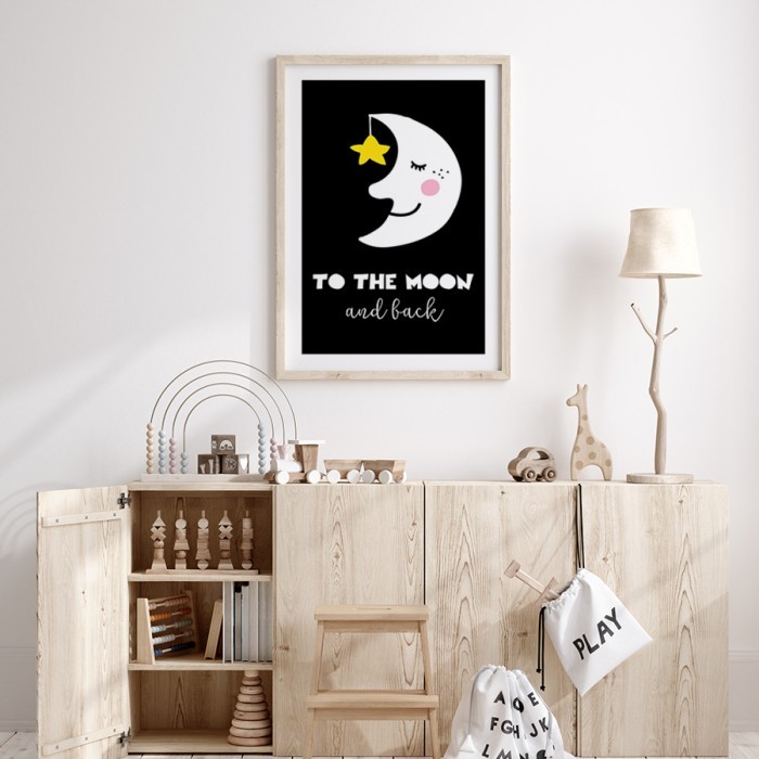 Αφίσα Poster Λευκό φεγγάρι δωματίου