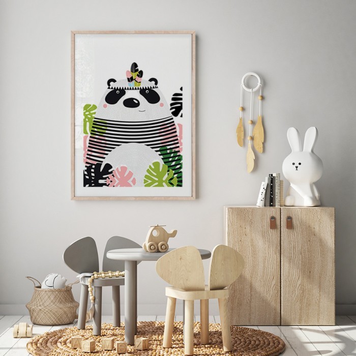Αφίσα Poster Ινδιάνος Panda για παιδικό δωμάτιο 