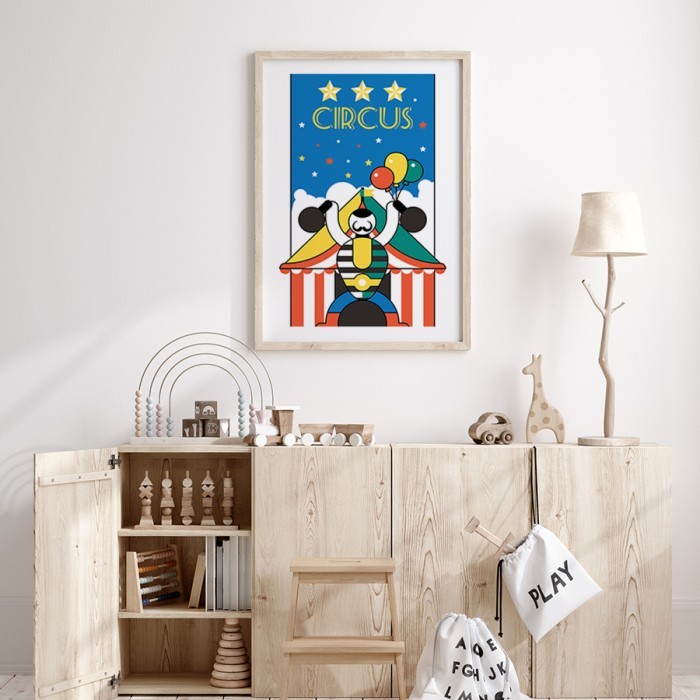 Αφίσα Poster Ζογκλέρ για παιδικό δωμάτιο 