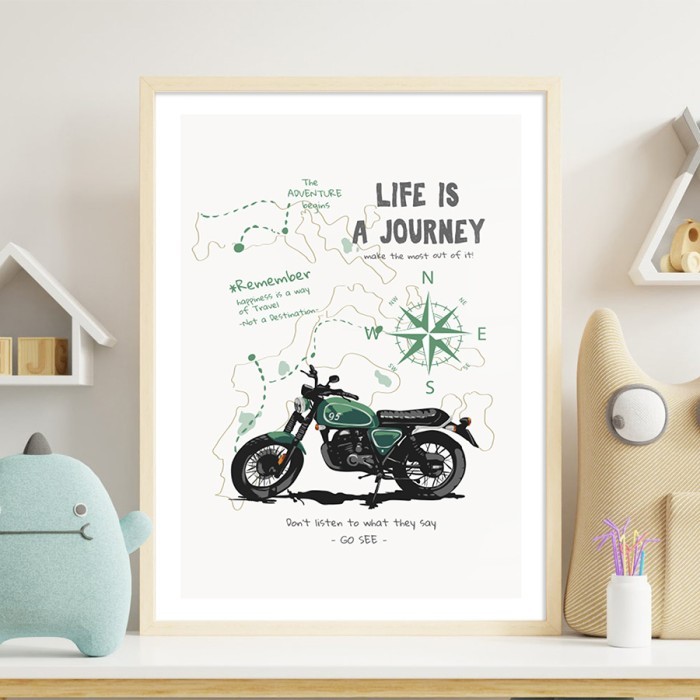 Αφίσα Poster Life is a journey με κορνίζα