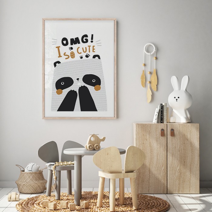 Αφίσα Poster Panda: so cute για παιδικό δωμάτιο 