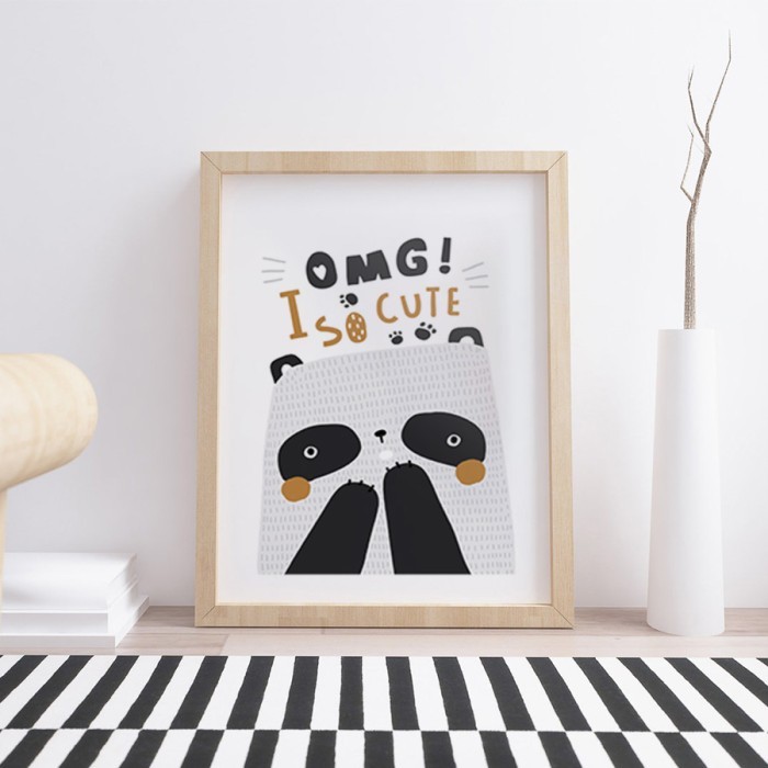 Αφίσα Poster Panda: so cute με κορνίζα