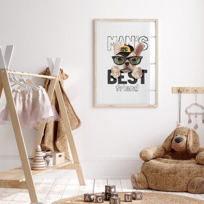 Αφίσα Poster Σκύλος ράπερ για παιδικό δωμάτιο 