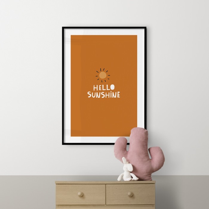 Αφίσα Poster Hello sunshine με κορνίζα