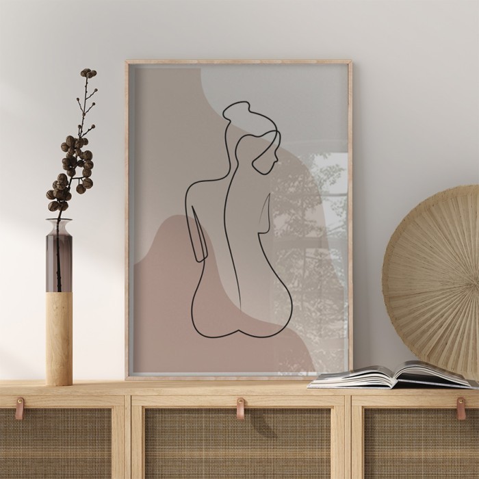 Αφίσα-Poster Nude woman με κορνίζα  
