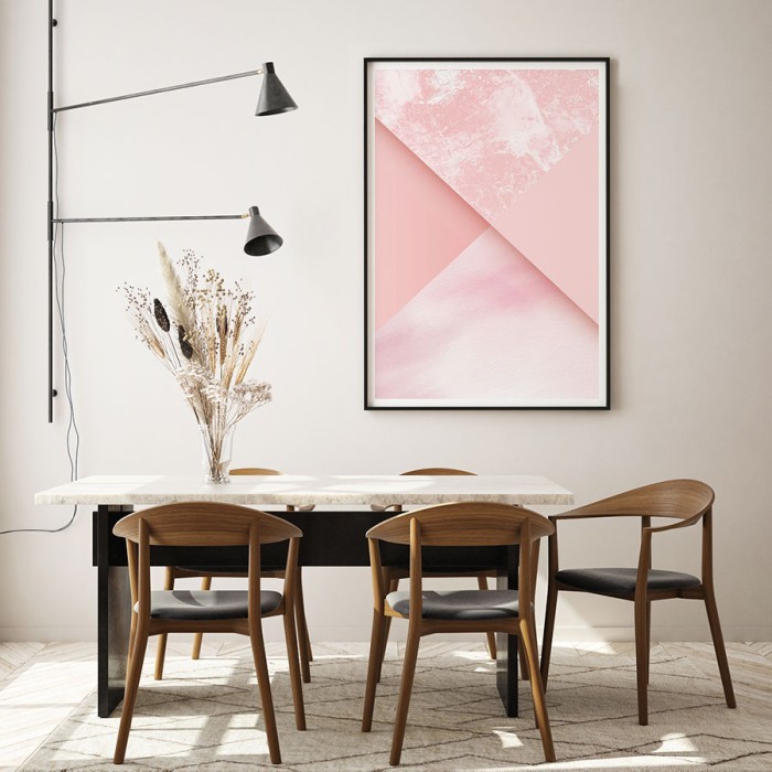 Αφίσα δωματίου Ροζ σχήματα