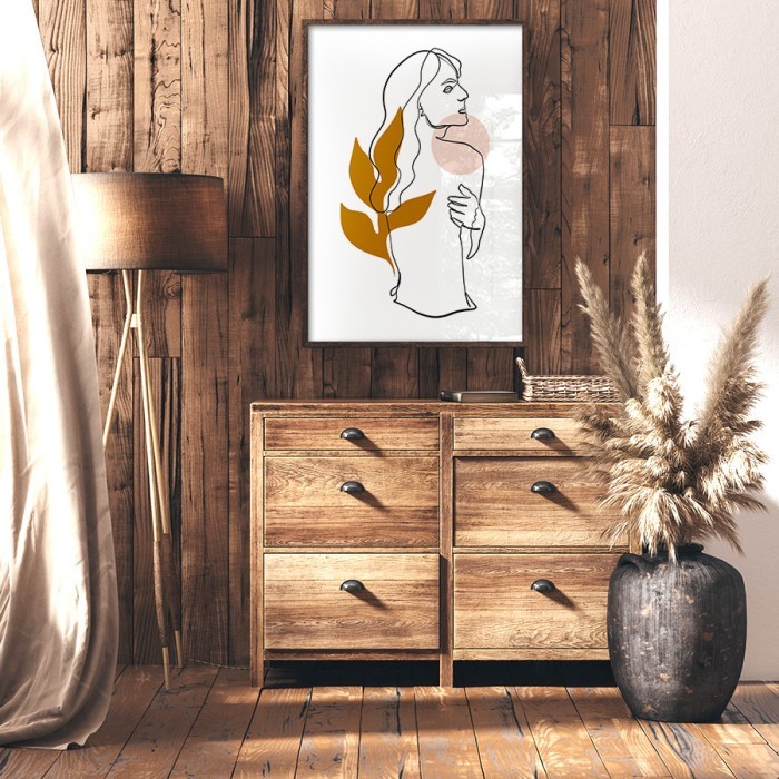Αφίσα δωματίου Woman with leaf