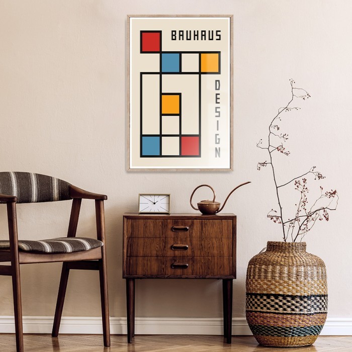 Αφίσα Poster Bauhaus design με κορνίζα
