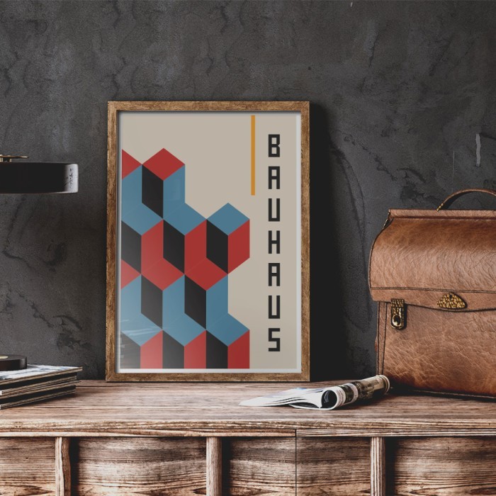 Αφίσα Poster Bauhaus style με κορνίζα