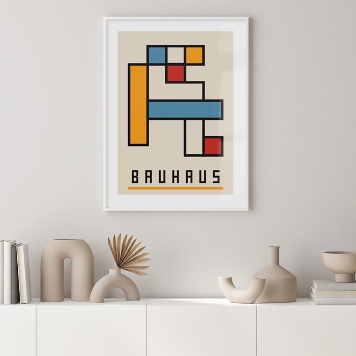 Αφίσα Poster Bauhaus art με κορνίζα