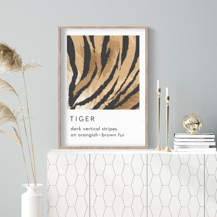 Αφίσα Poster Τίγρης με κορνίζα