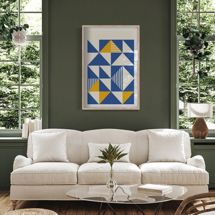 Αφίσα Poster Ασύμμετρα τρίγωνα για σαλόνι