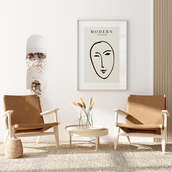 Αφίσα Poster Modern face για σαλόνι