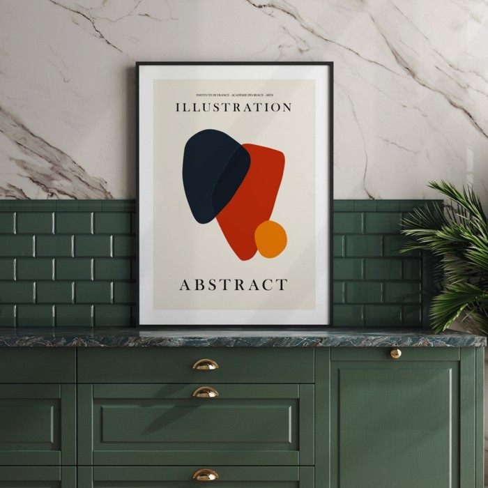 Αφίσα Poster Illustration-Abstract με κορνίζα