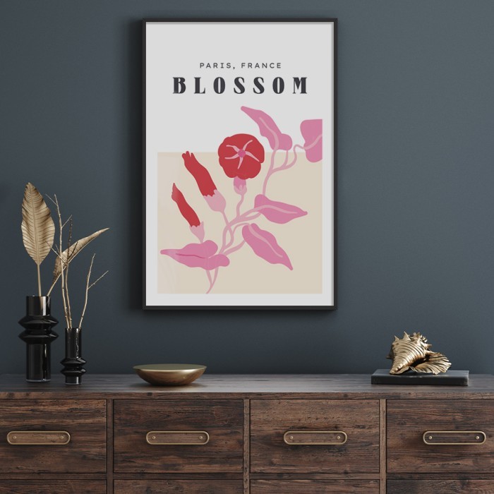 Αφίσα Poster Λουλούδι με κορνίζα